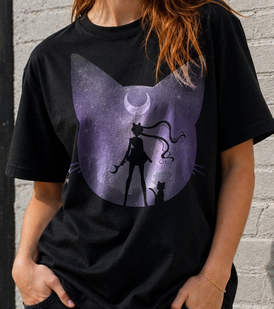 Camiseta Pretty Guardian – Sailor Moon (negra)