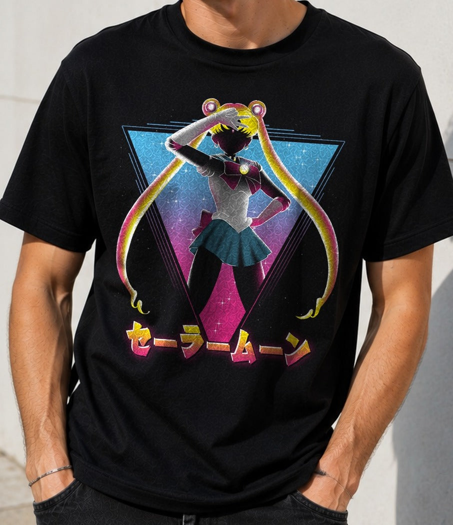 Camiseta Pretty Soldier – Sailor Moon (negra)