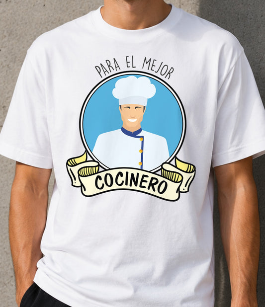 Camiseta Mejor Cocinero – Regalo para cocineros (blanca)