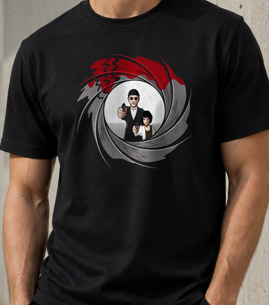 Camiseta Professional Agent – Cine de Acción y Espías (negra)