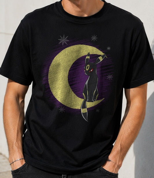 Camiseta Psychic in the Night – Umbreon de Pokémon (negra)