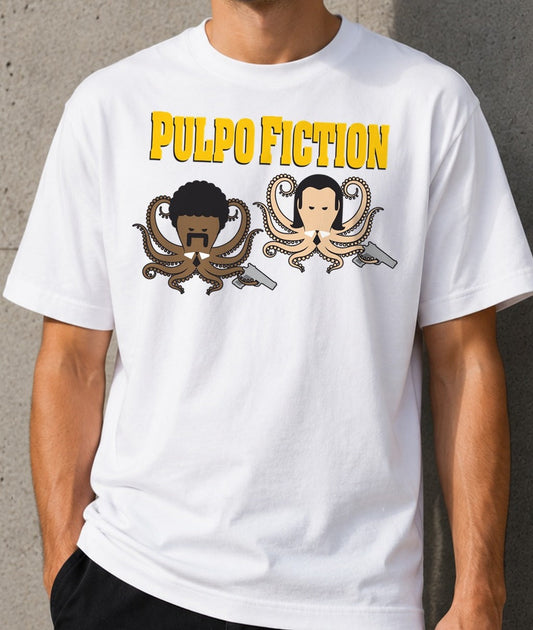 Camiseta Pulpo Fiction – Pulp Fiction (blanca)