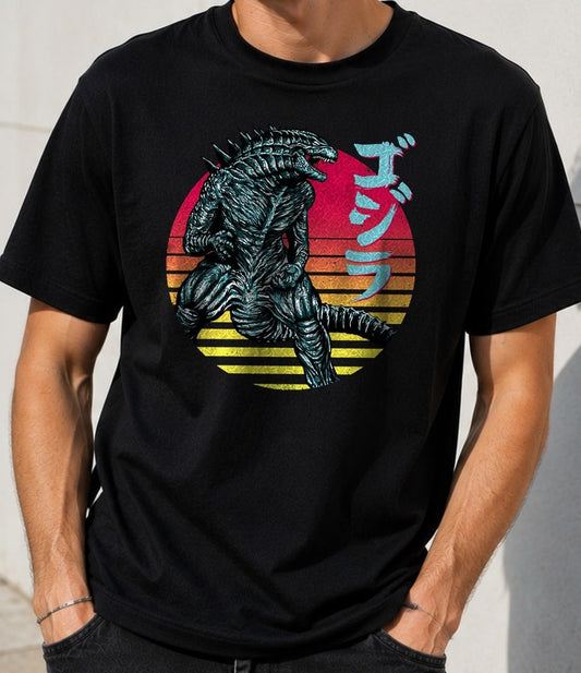 Camiseta Rad Kaiju – Godzilla (negra)