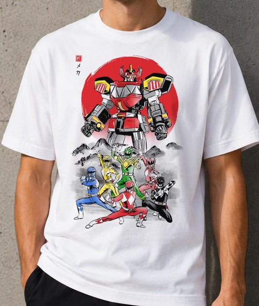 Camiseta Rangers Under the Sun – Power Rangers (blanca)