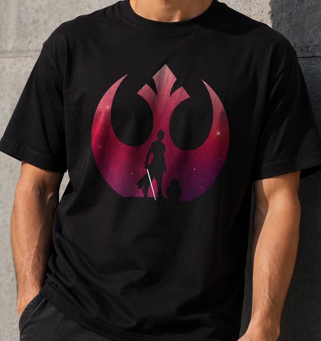 Camiseta Rebel Hero – Rey de Star Wars (negra)
