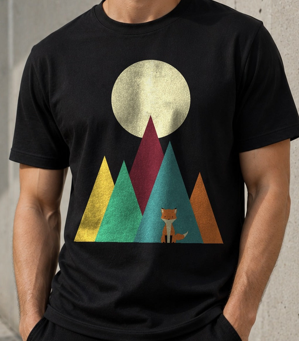 Camiseta Red Fox – Zorro Minimalista (negra)