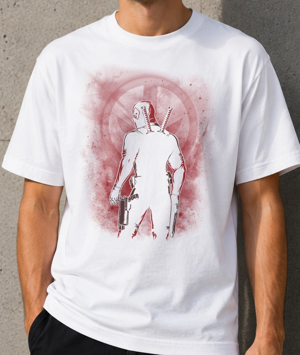 Camiseta Red Merc – Deadpool (blanca)