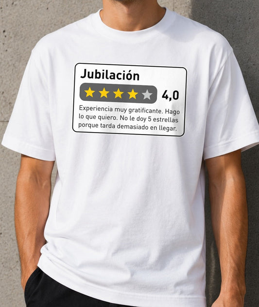Camiseta Reseña Jubilación – Regalo de Jubilación (blanca)