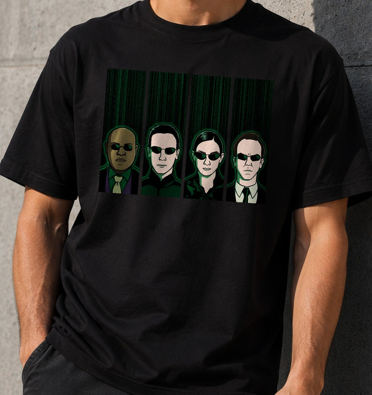 Camiseta Reservoir Matrix – Ciencia Ficción y Código Verde (negra)