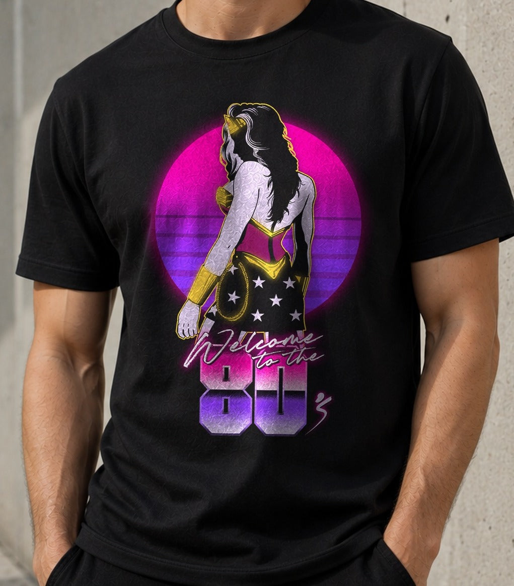 Camiseta Retro Diana – Wonder Woman DC Comics (negra)
