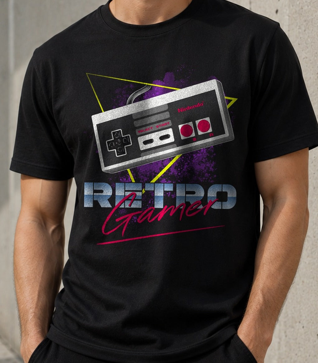 Camiseta Retro Gamer – Regalo para Gamers Retro (negra)