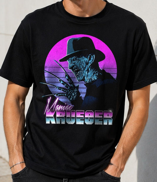 Camiseta Retro Krueger – Freddy Krueger (negra)