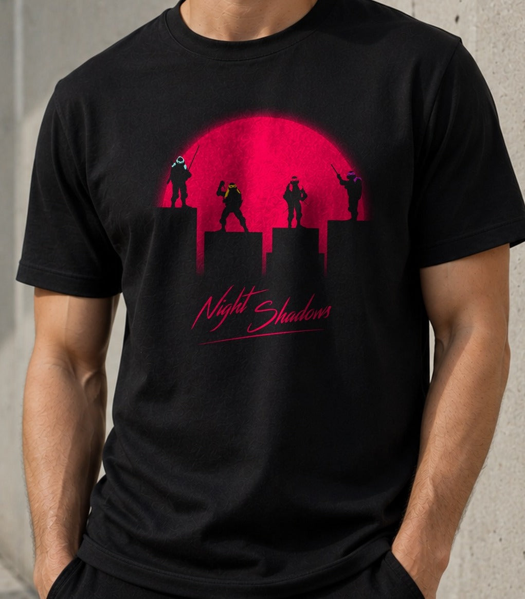 Camiseta Retro Shadows – Tortugas Ninja (negra)