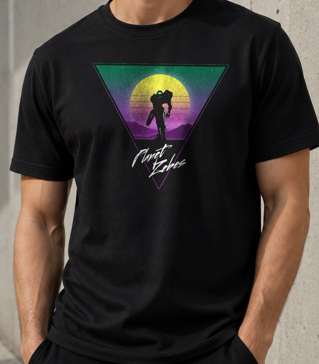 Camiseta Retro Zebes – Metroid (negra)