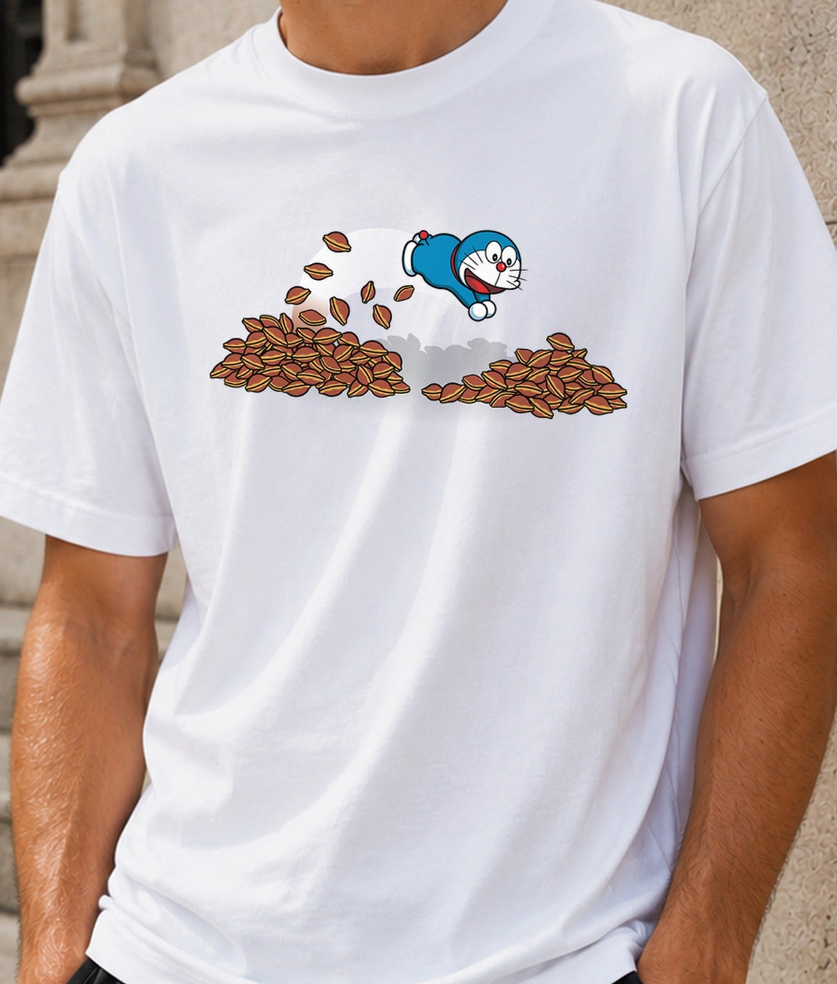 Camiseta Rich Cat – Gato Robot y Manga Clásico (blanca)