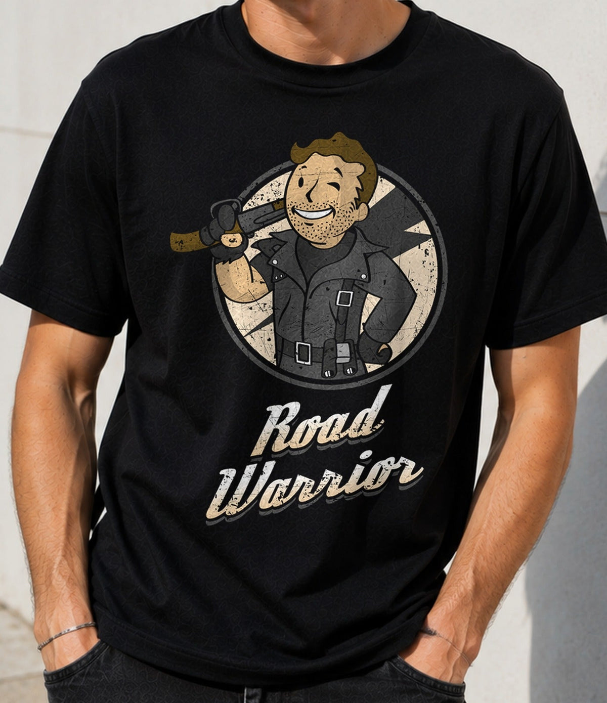 Camiseta Road Warrior – Superviviente Post-Apocalíptico (negra)