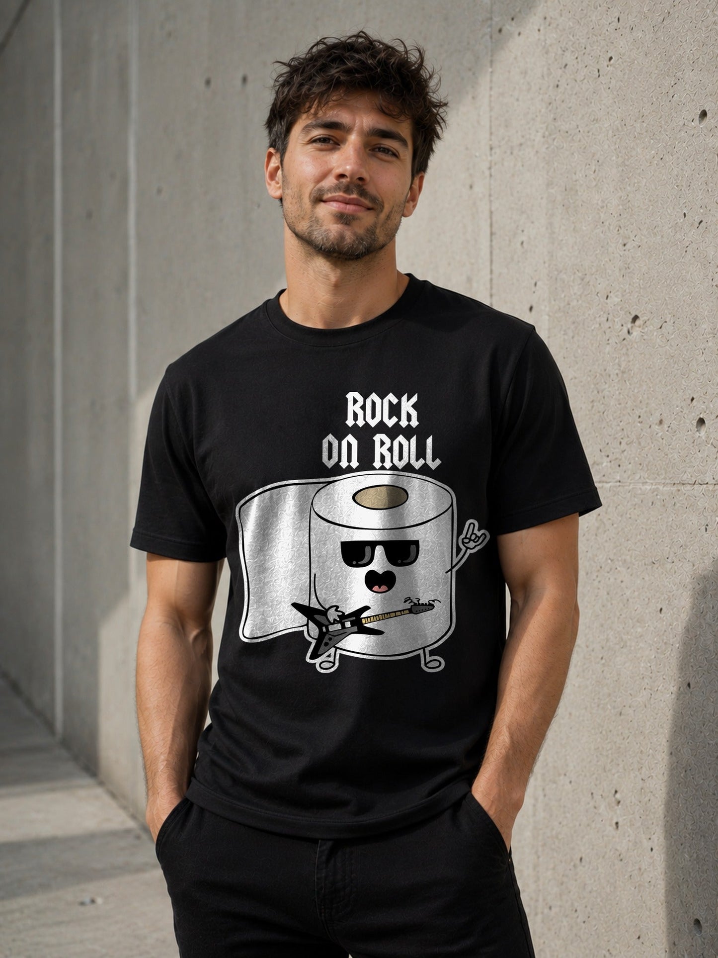 Camiseta Rock On Roll – Regalo para rockeros con humor