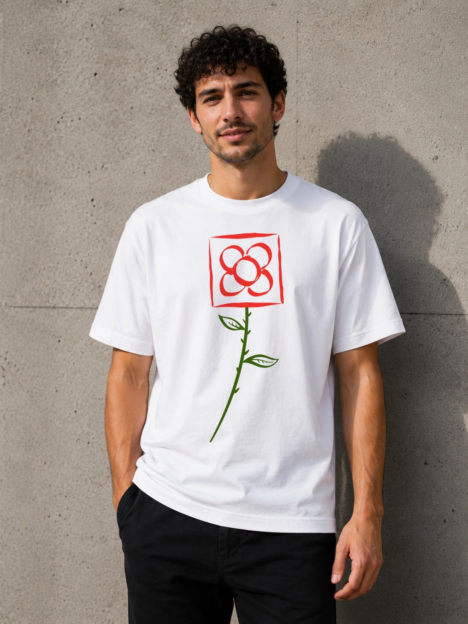 Camiseta con el diseño Rosa de Barcelona – Regalo para San Valentín, de Paranoia Records