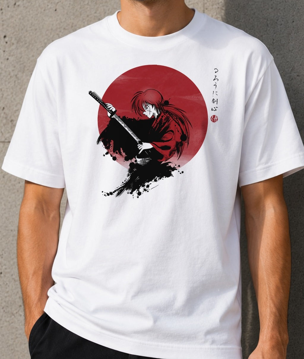 Camiseta Rurouni – Kenshin Himura (blanca)