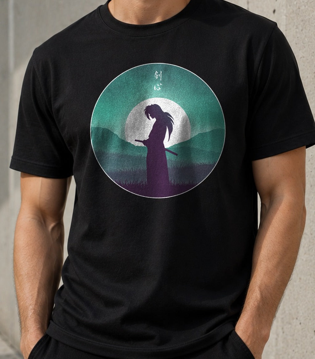 Camiseta Rurouni Samurai – Kenshin de Rurouni Kenshin (negra)