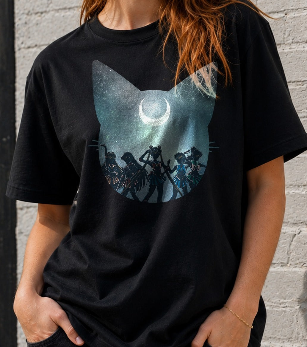 Camiseta Sailor Team – Sailor Moon (negra)