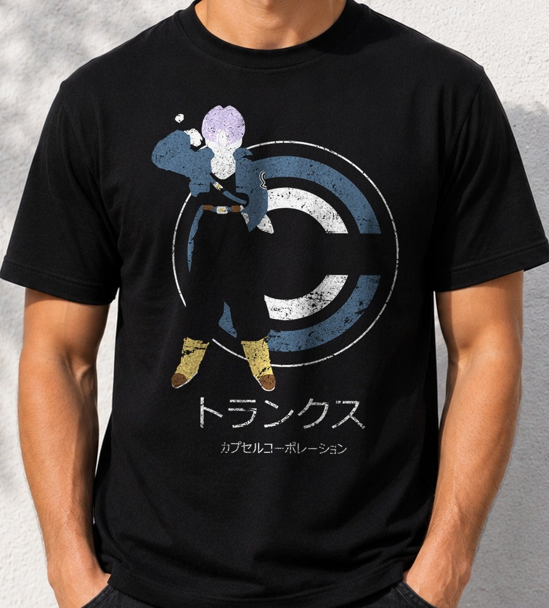 Camiseta Saiyan from the Future – Trunks de Dragon Ball Z (negra)