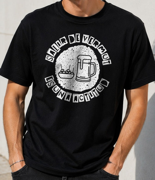 Camiseta Salir de Vermut – Es una Actitud (negra)