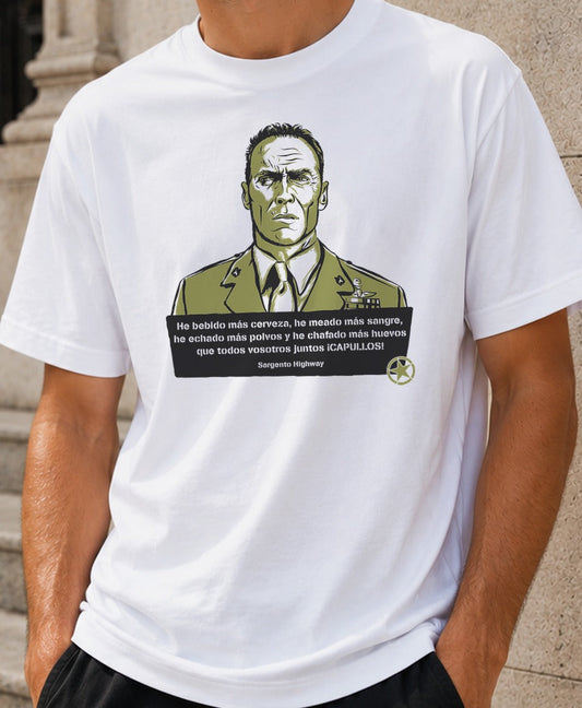Camiseta Sargento Hierro – El Sargento de Hierro (blanca)