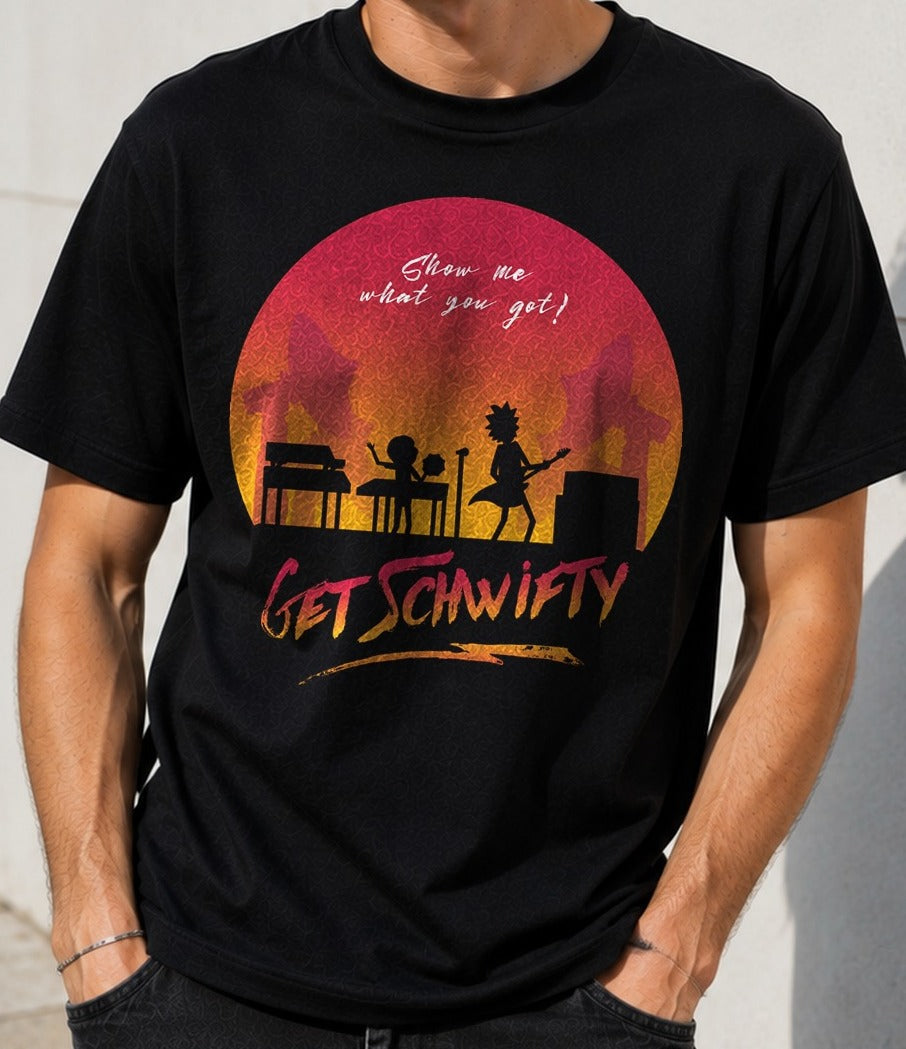Camiseta Schwifty – Rick y Morty (negra)
