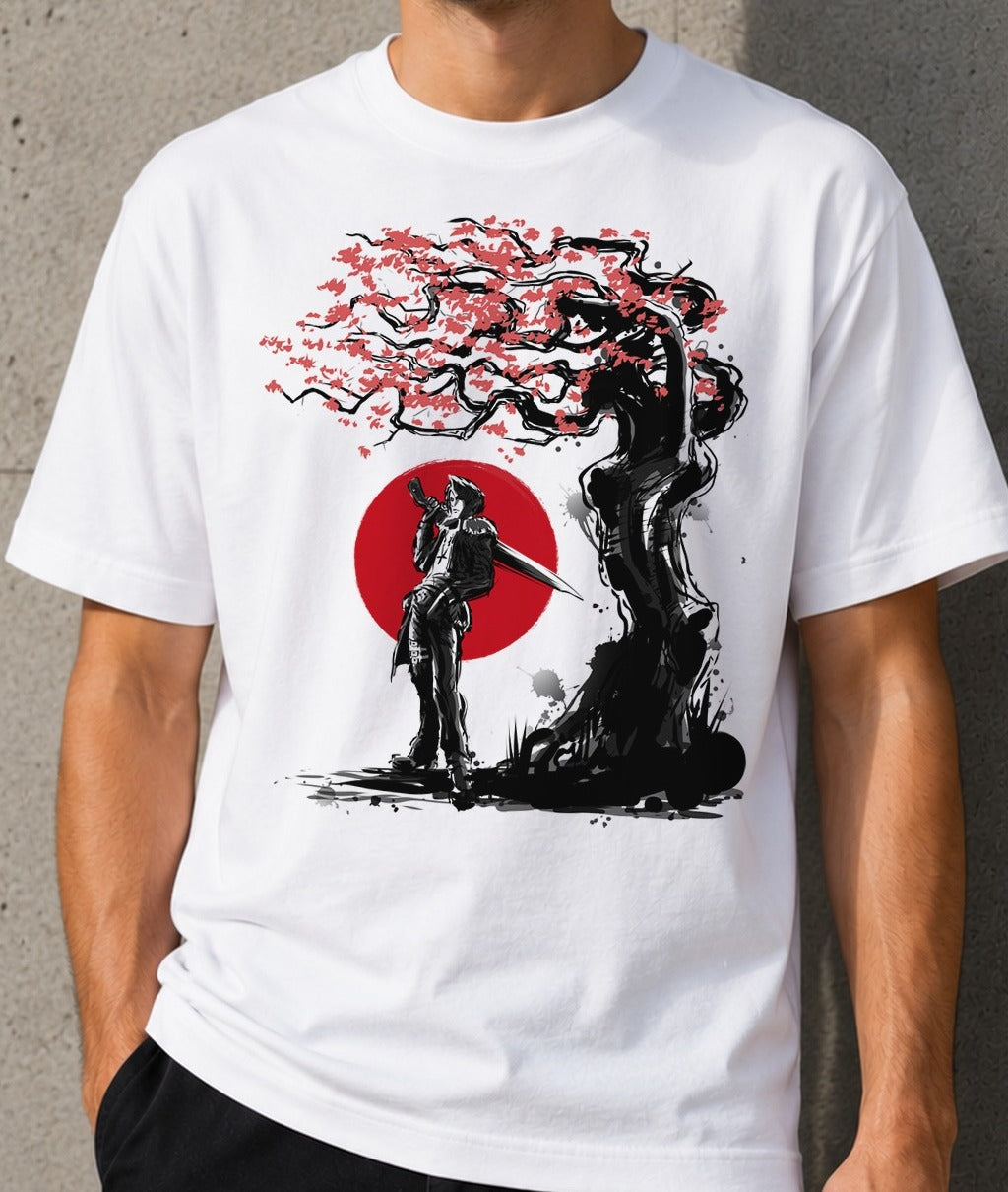 Camiseta Seed under the sun – Squall de Final Fantasy VIII (blanca)