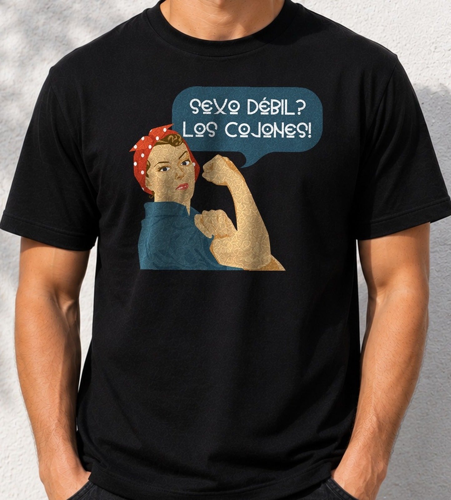 Camiseta Sexo Débil – Regalo para Mujeres con Carácter (negra)