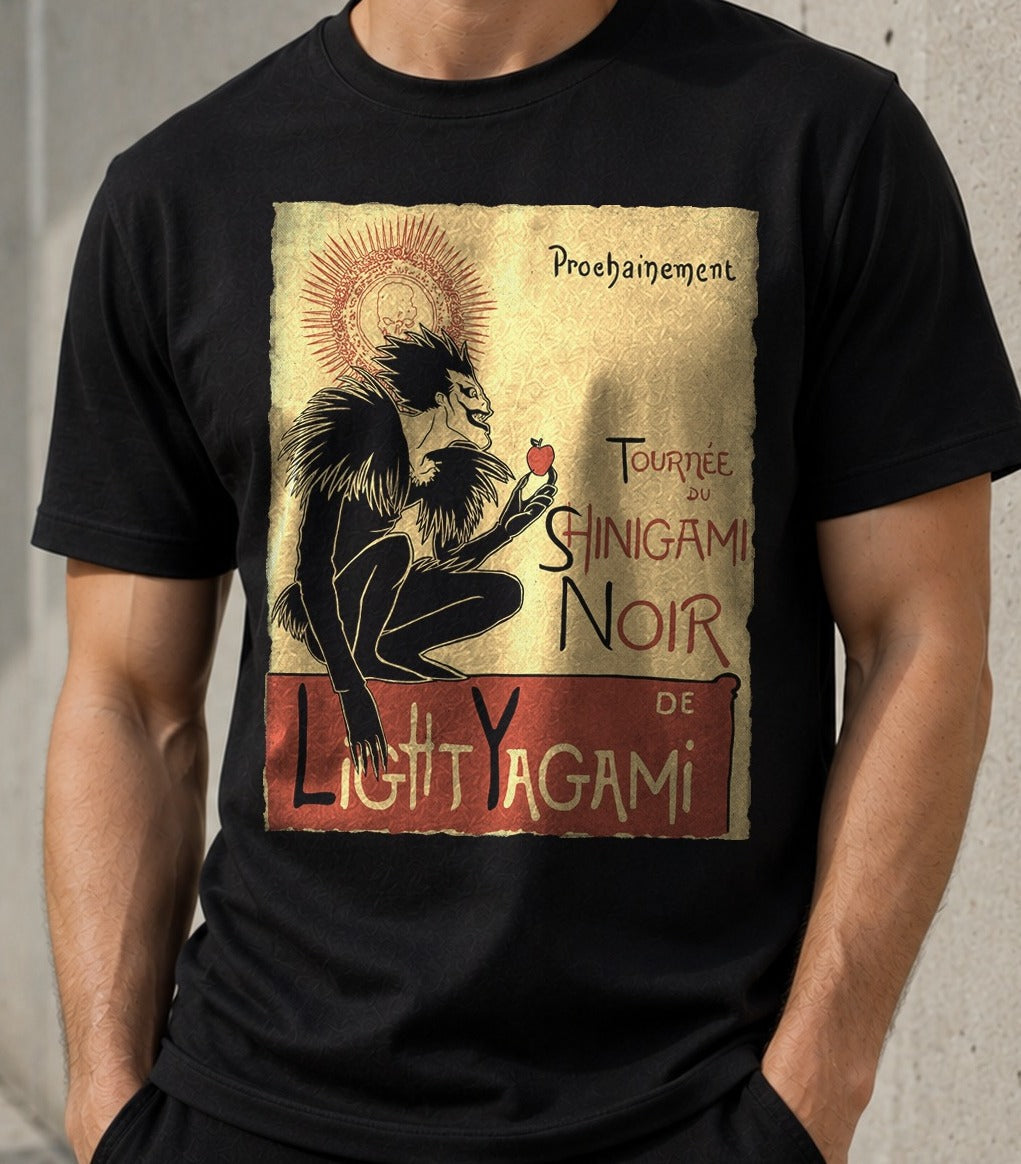 Camiseta Shinigami Noir -halftoned – Ryuk de Death Note (negra)