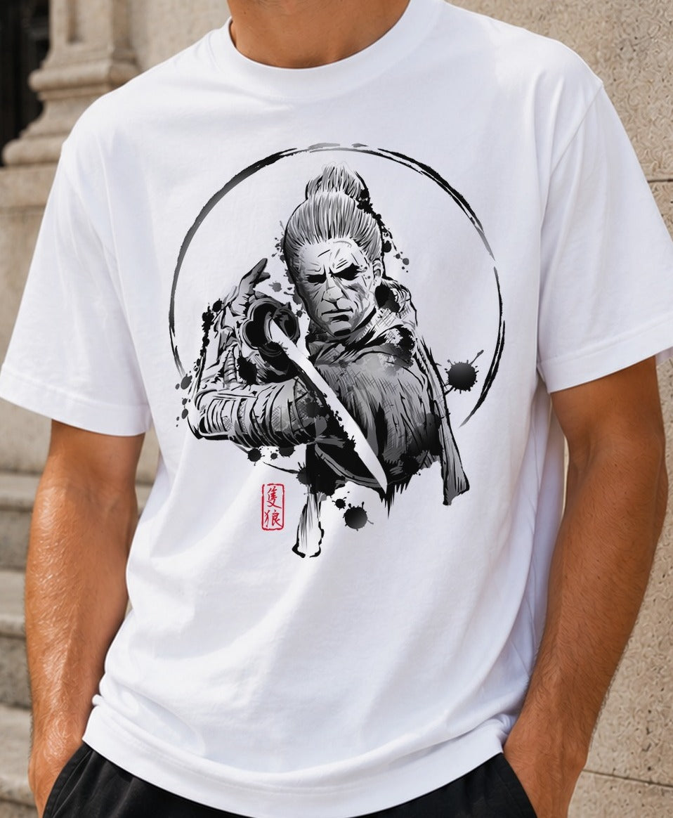 Camiseta Shinobi Warrior – Sekiro (blanca)