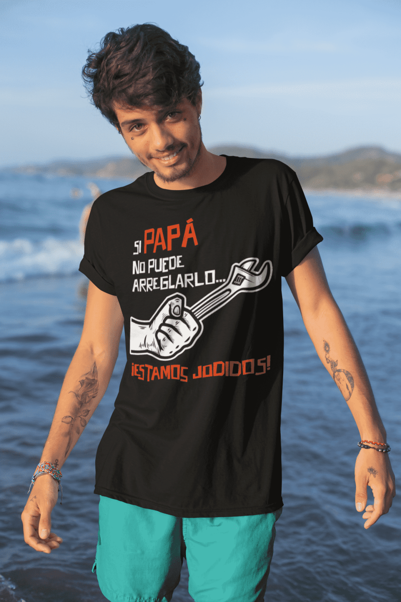 Camiseta Si papá no puede - El Cajón Friki