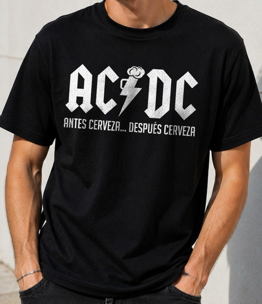 Camiseta Siempre Cerveza – Regalo para rockeros cerveceros (negra)