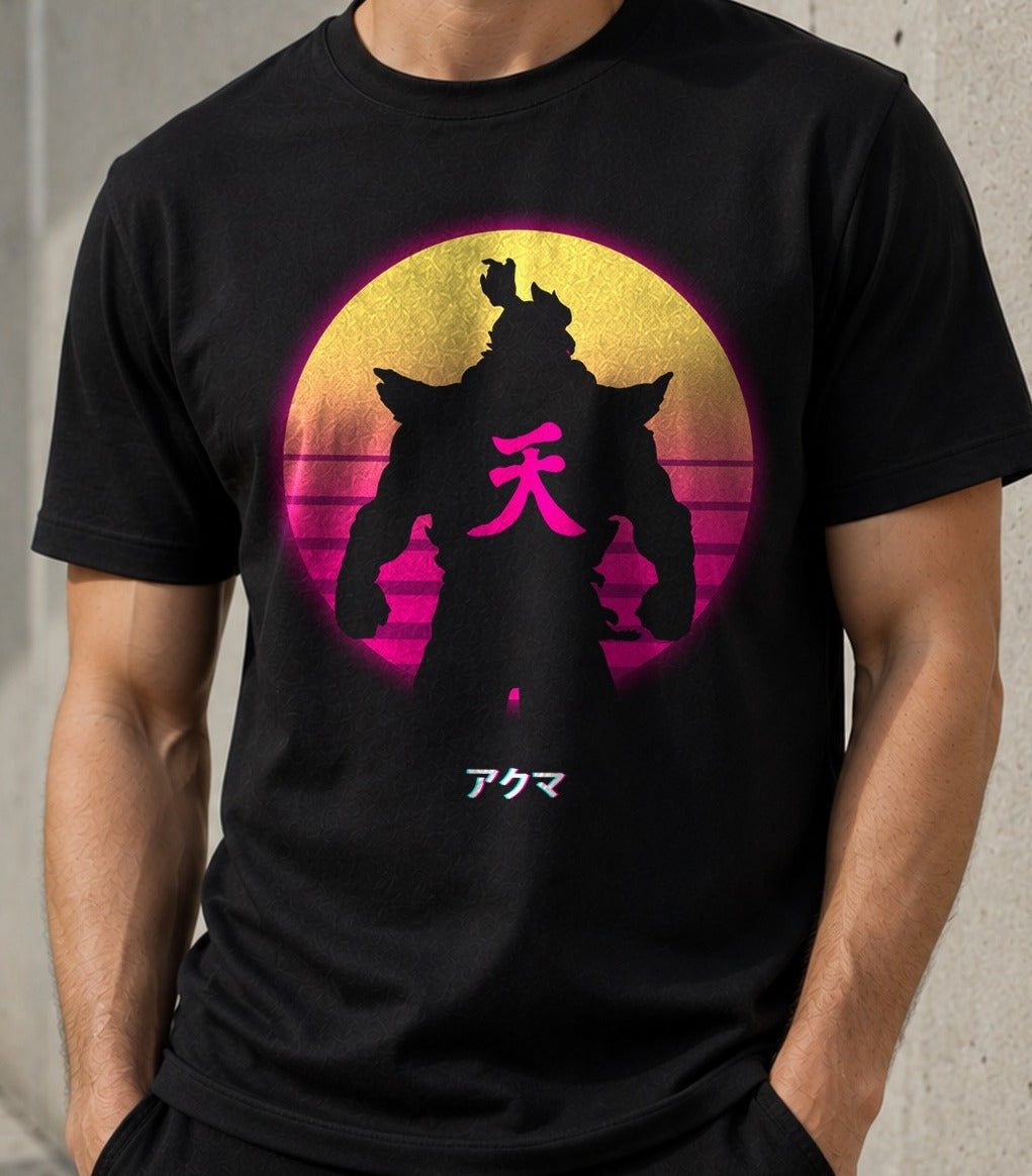 Camiseta Sin título-1 – Akuma de Street Fighter (negra)