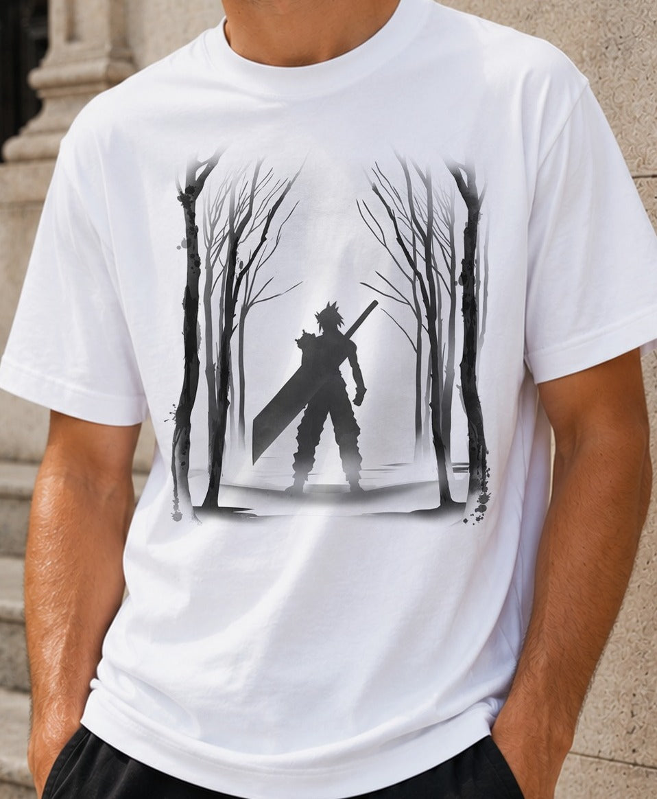 Camiseta Sleeping Forest – Cloud de Final Fantasy VII (blanca)