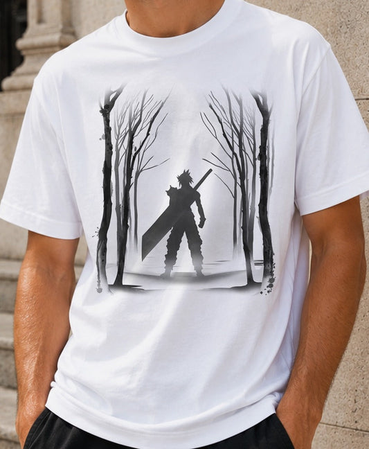 Camiseta Sleeping Forest – Cloud de Final Fantasy VII (blanca)