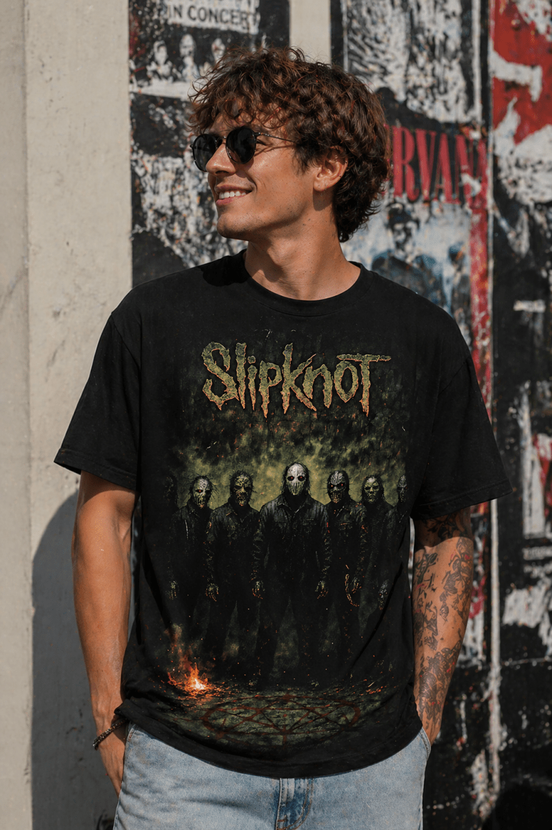 Camiseta Slipknot - Masked Dystopian Ensemble - El Cajón Friki