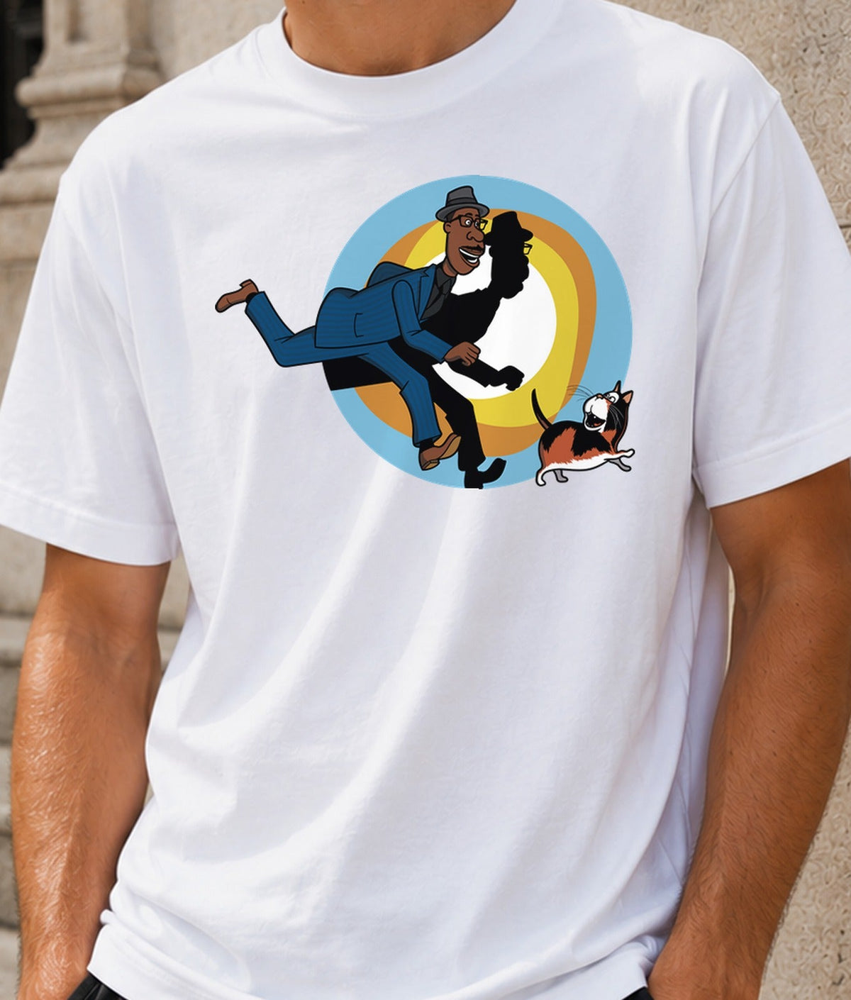 Camiseta Soul Adventures – Jazz y Almas en Fuga (blanca)