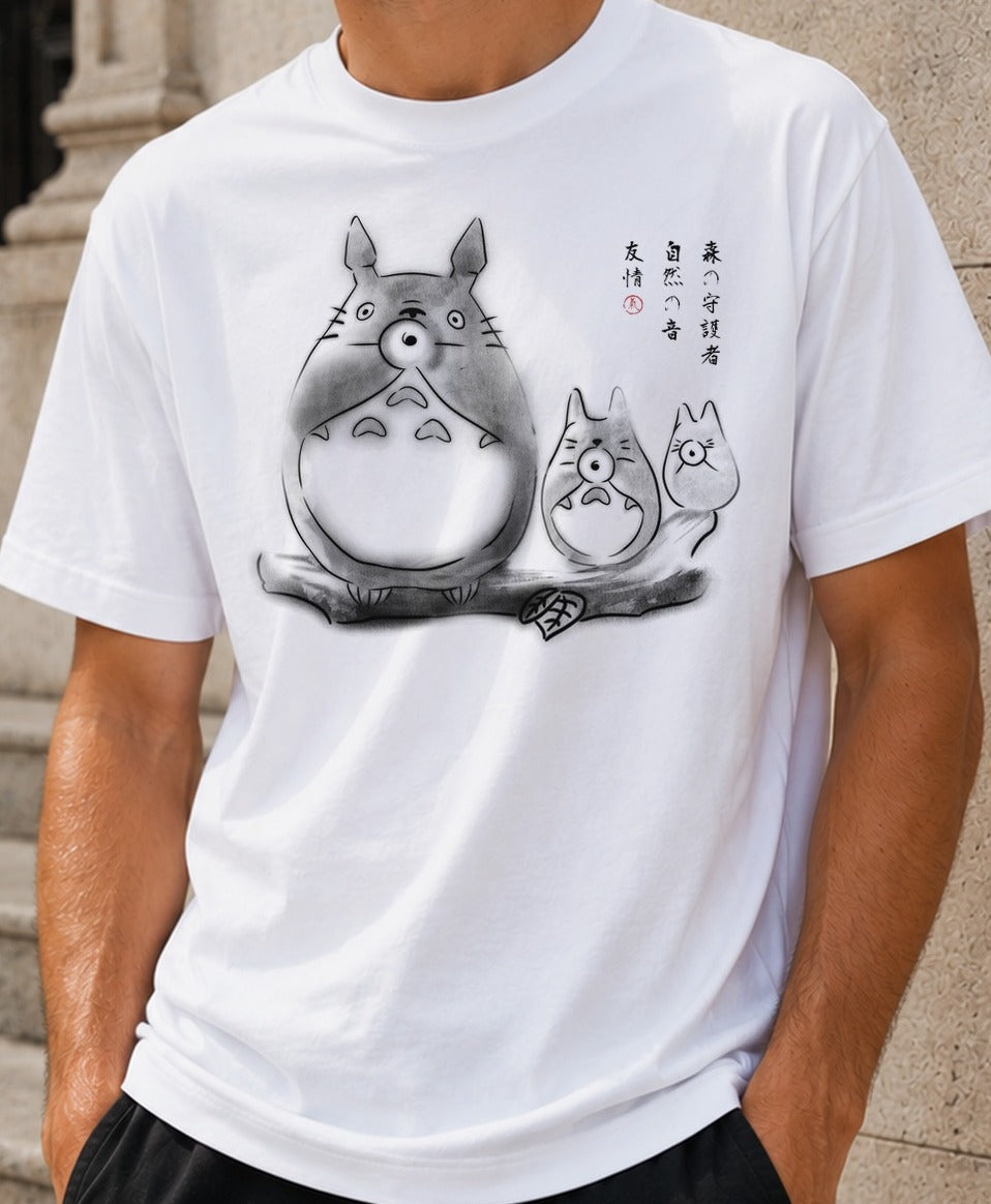 Camiseta Sounds of Nature – Totoro de Studio Ghibli (blanca)