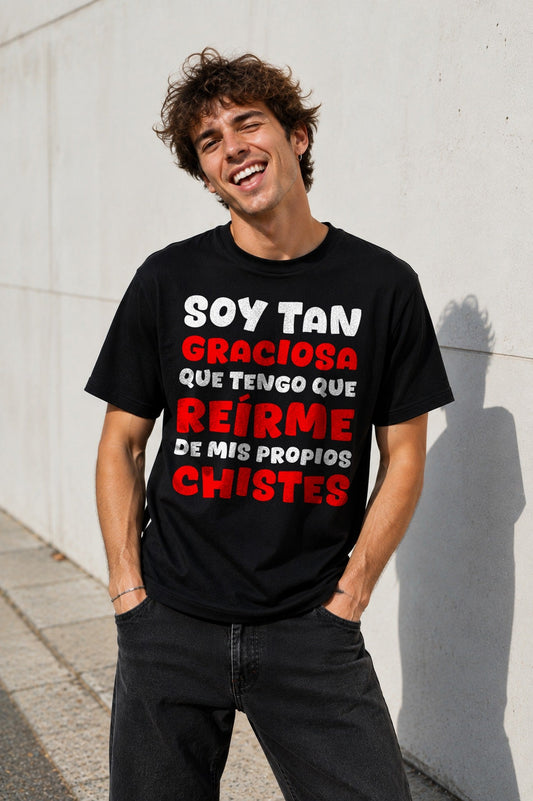 Camiseta Soy Tan Graciosa – Regalo con humor para ellas (negra)