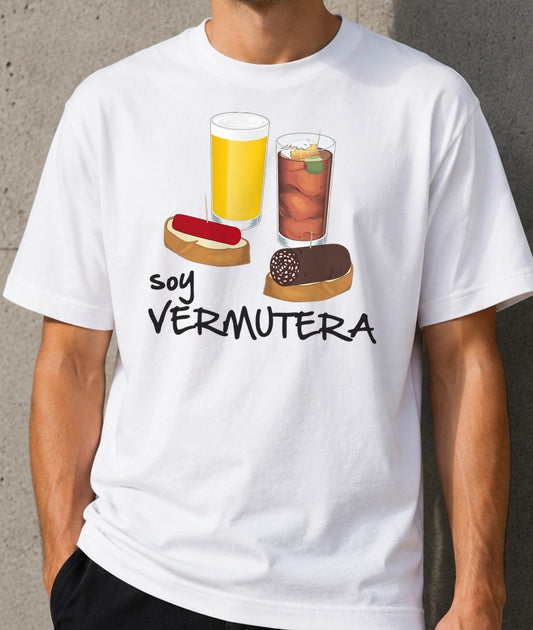 Camiseta Soy Vermutera – Regalo para amantes del vermut (blanca)