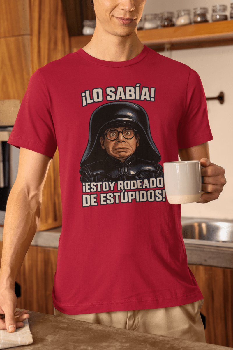 Camiseta Spaceballs Rick Moranis Lo Sabía Estoy Rodeado de estúpidos - El Cajón Friki