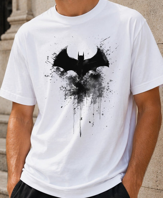 Camiseta Splatter Bat – Batman (blanca)