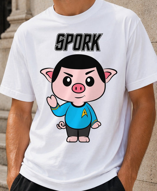 Camiseta Spork – Spock de Star Trek (blanca)