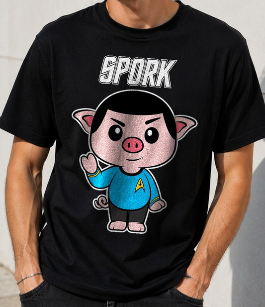 Camiseta Spork – Spock de Star Trek (negra)