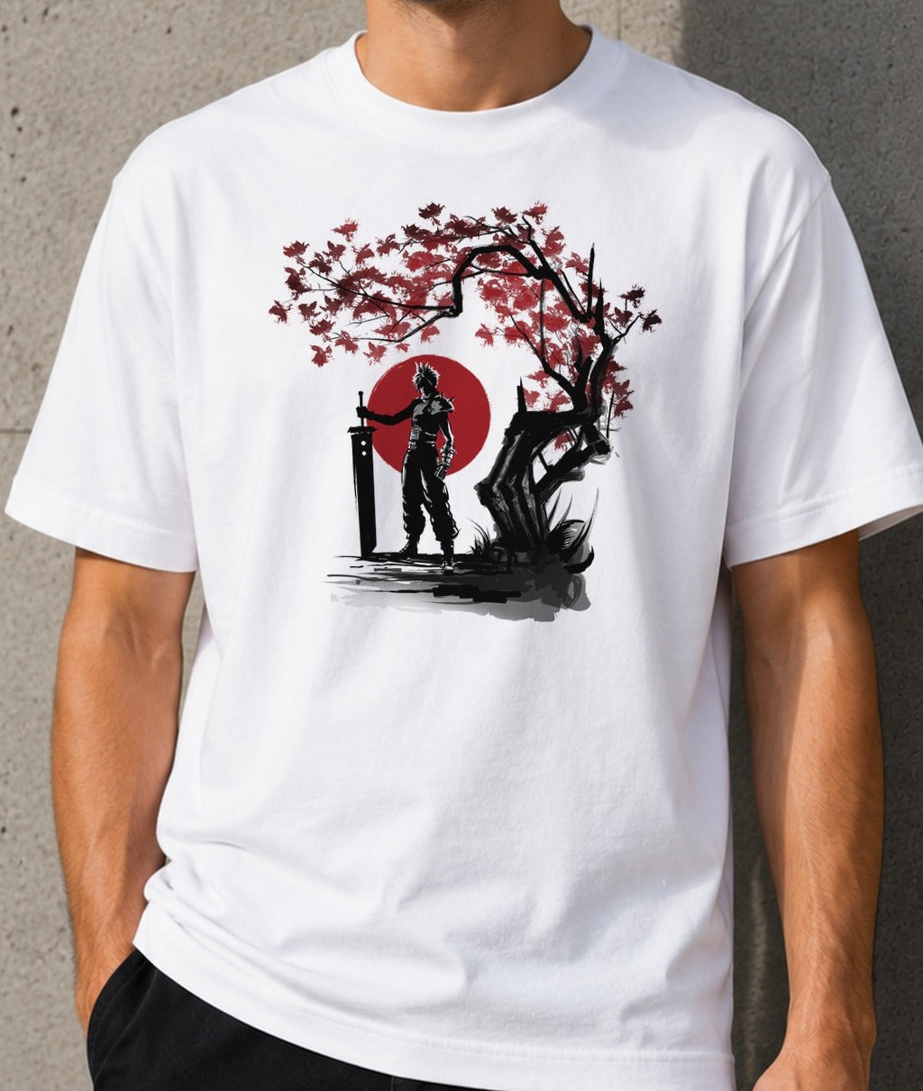 Camiseta Starry Child – Final Fantasy VII (blanca)