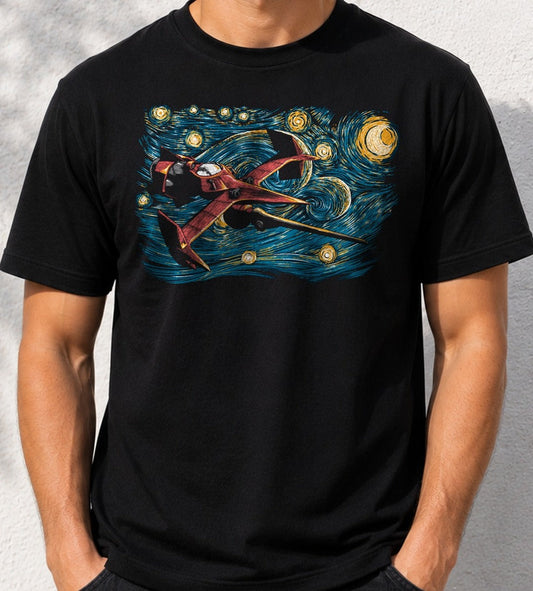 Camiseta Starry Cowboy – Cowboy Bebop (negra)