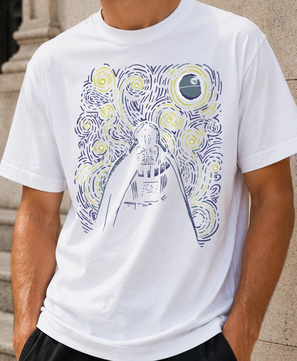 Camiseta Starry Dark Side – Star Wars (blanca)